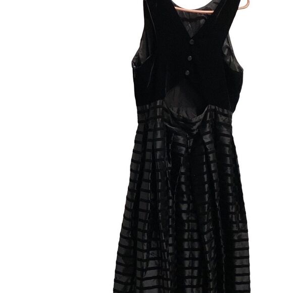 VTG EUC Ever Beauty Whimsigoth Black Velvet Ball Gown/ Prom Dress/ Evening Gown - Picture 4 of 8